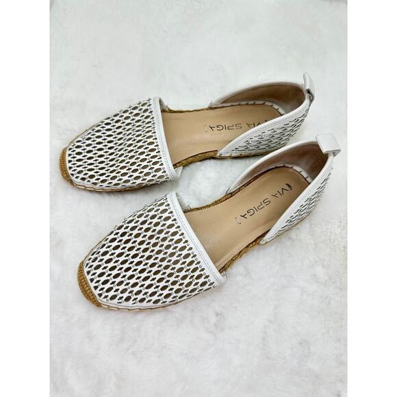 Via Spiga White Studded Slip On Sandals Size 5.5 M - Picture 2 of 8